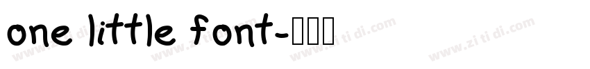 one little font字体转换